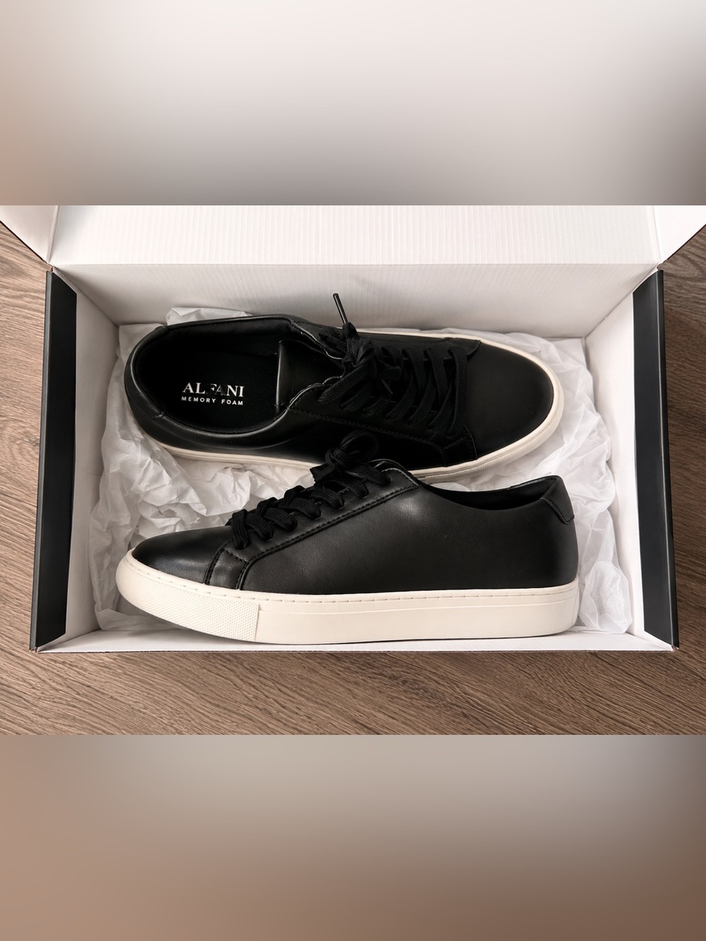 Alfani Grayson Black Memory Foam Sneakers Men’s Size 8.5 Casual Shoes